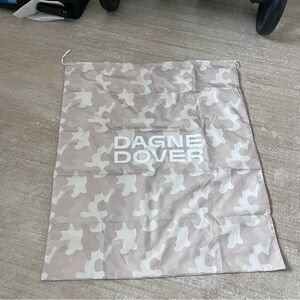 NWOT Dagne Dover Pink Camo Drawstring Dust Bag with White Logo